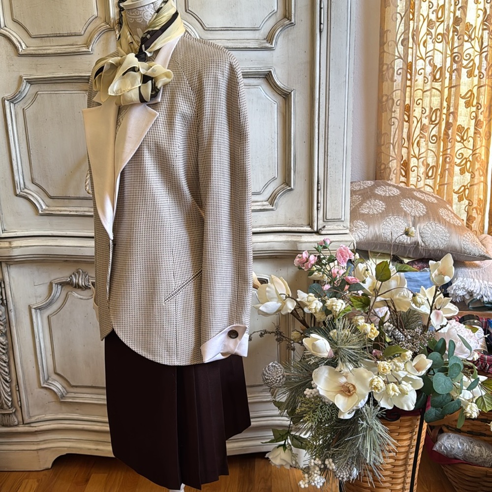 Christian Dior Designer Jacket & Matching Silk Skirt VINTAGE SZ 14 (8) Like New - Picture 4 of 12